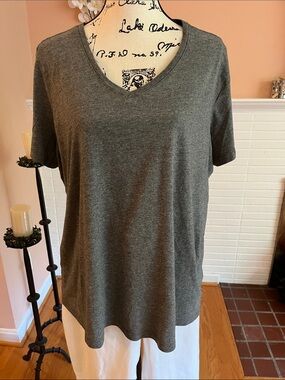 Woman Within V Neck Tee Shirt
